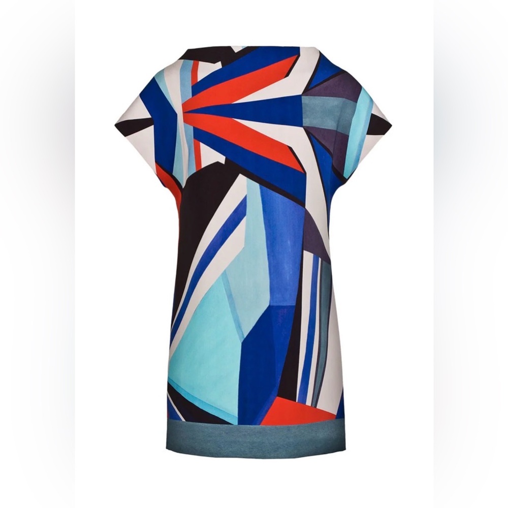 NWT! Cop Copine Size 38 (M) • Mair Robe Dress Short Sleeve Geometric Designer.